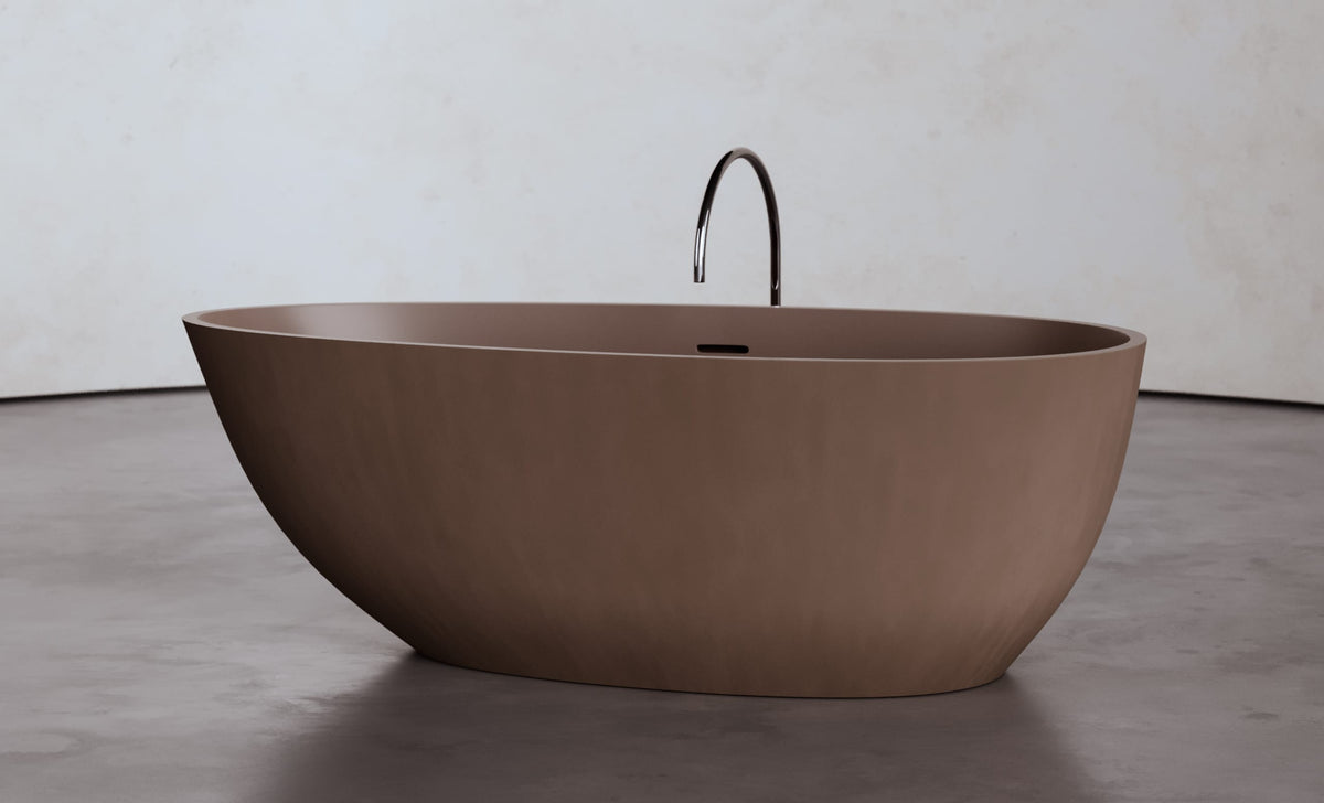 Egg-Shaped Freestanding Concrete Bathtub – Studio Collection