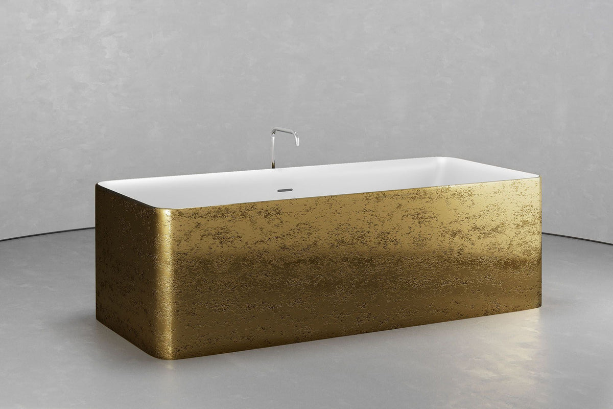Rectangular Freestanding Concrete Soaking Tub