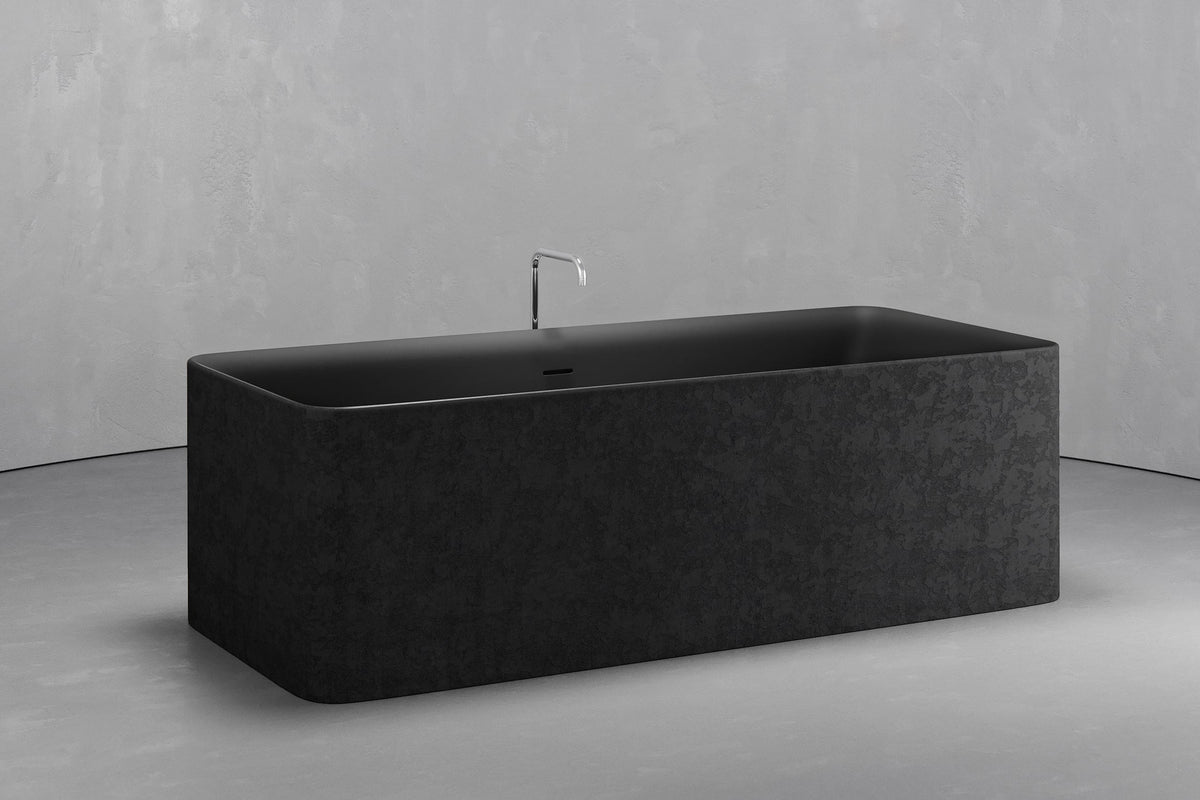 Rectangular Freestanding Concrete Soaking Tub