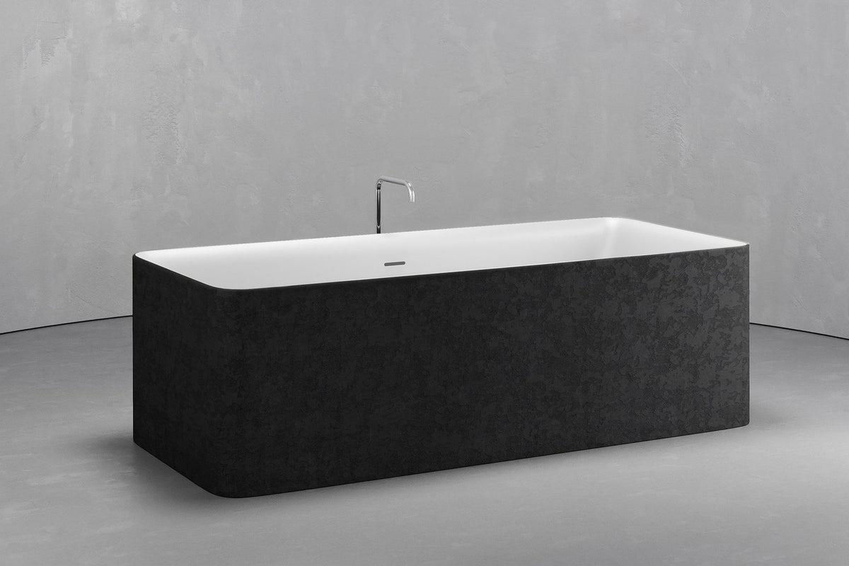 Rectangular Freestanding Concrete Soaking Tub