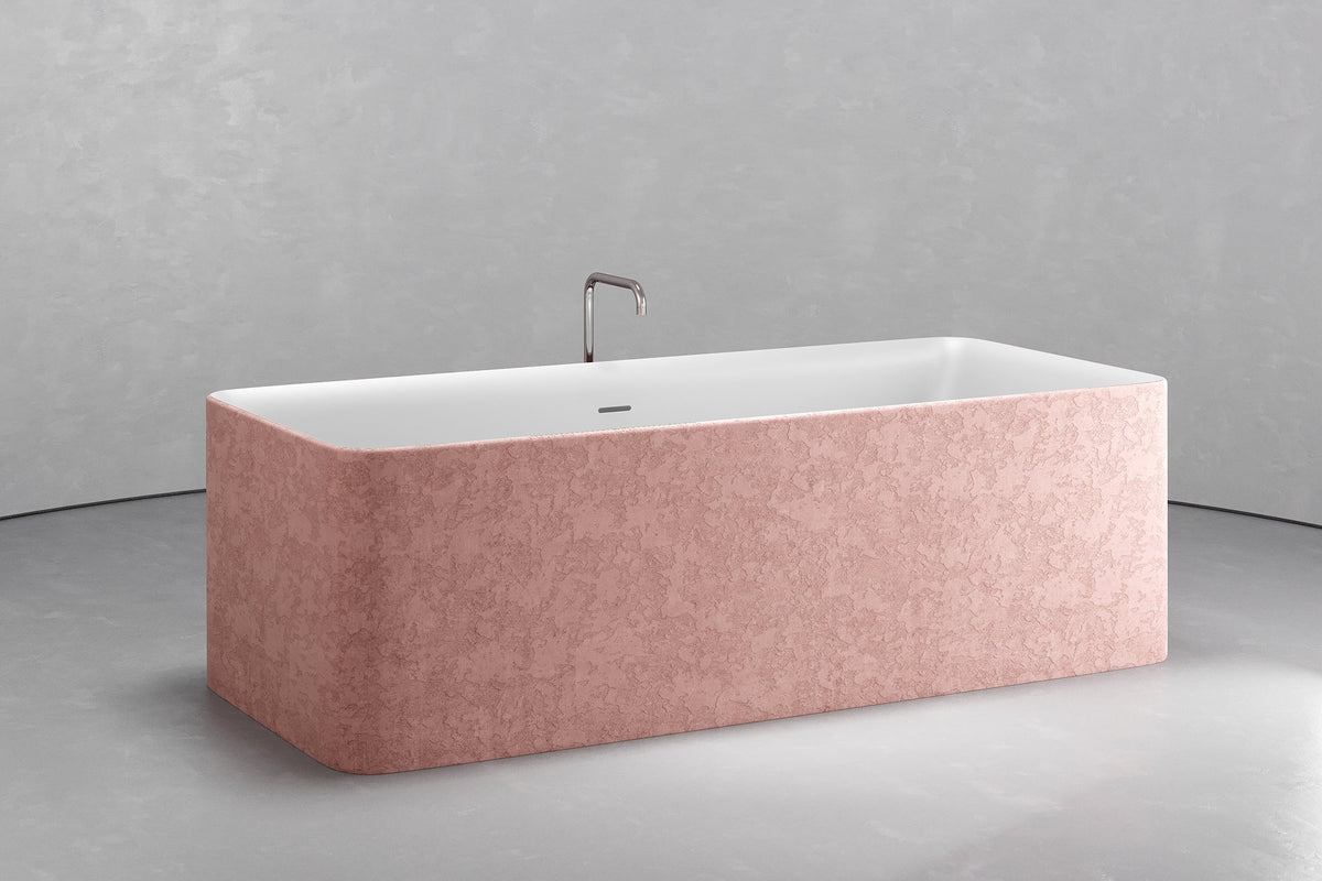 Rectangular Freestanding Concrete Soaking Tub