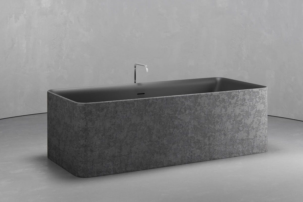 Rectangular Freestanding Concrete Soaking Tub