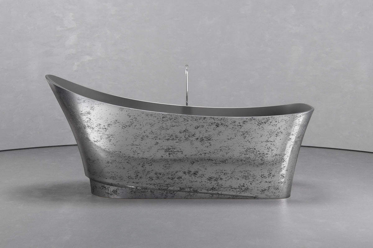 Boat-Shaped Freestanding Concrete Bathtub