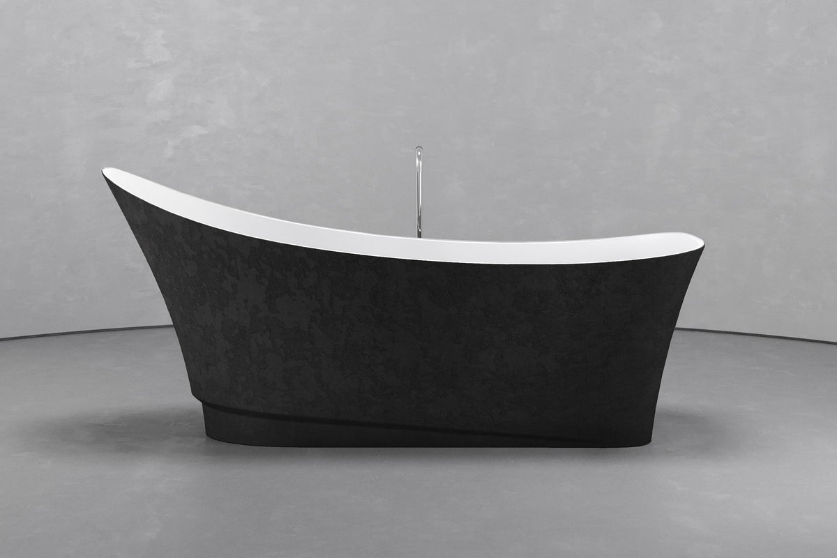 Boat-Shaped Freestanding Concrete Bathtub