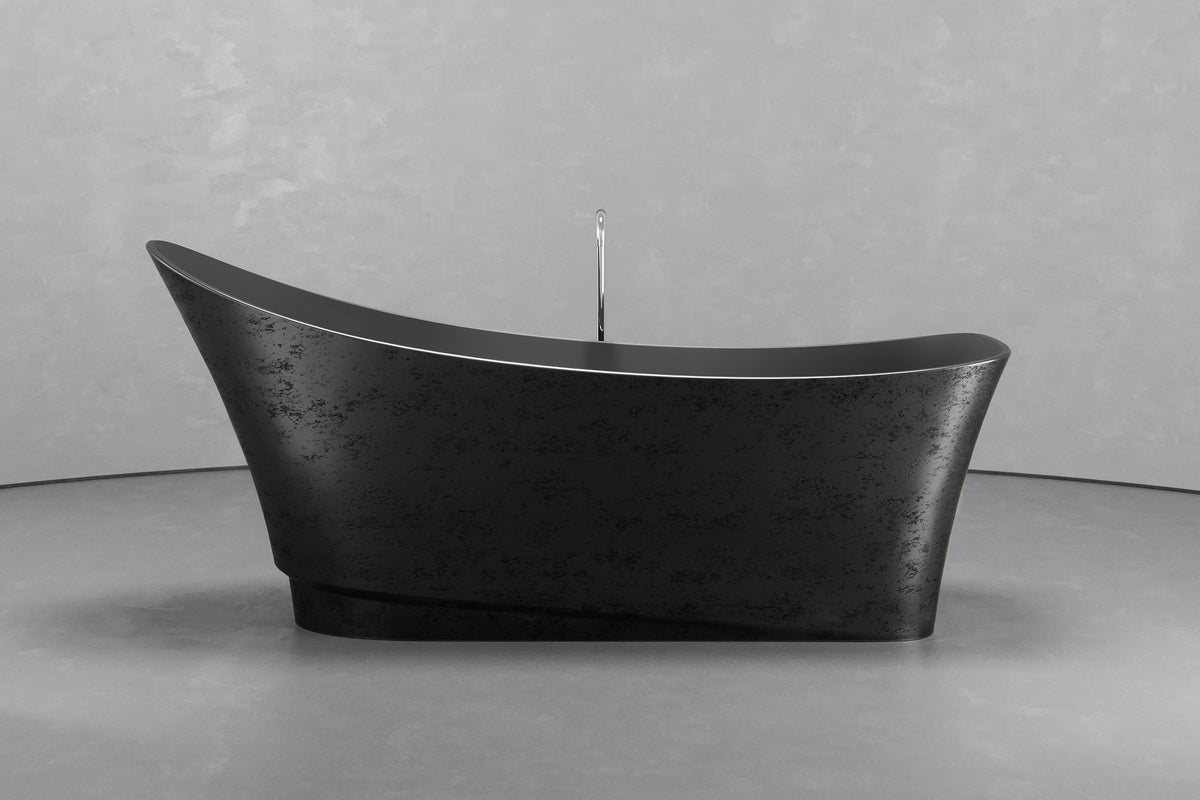 Boat-Shaped Freestanding Concrete Bathtub