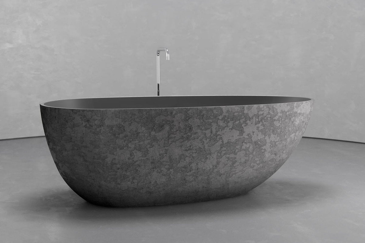Egg-Shaped Freestanding Concrete Bathtub – Bespoke Collection