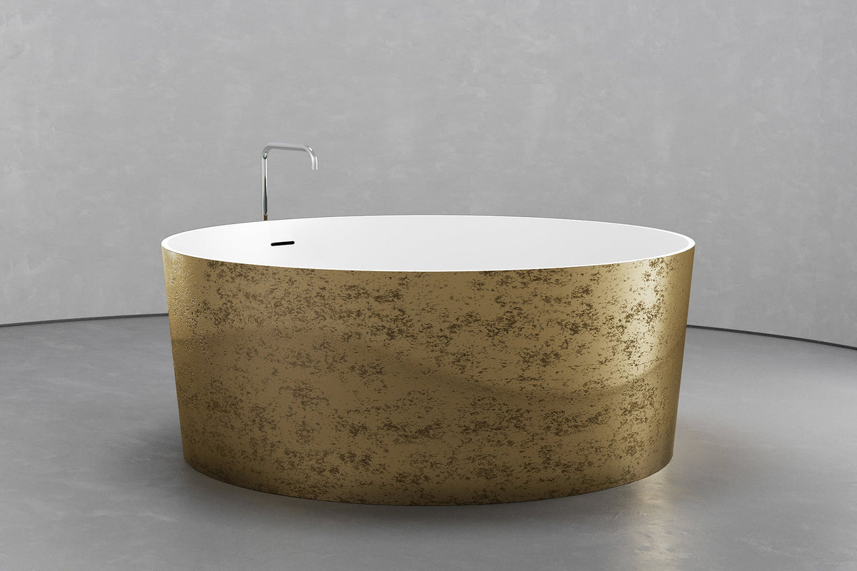 Round Japanese Soaking Tub – Freestanding Concrete