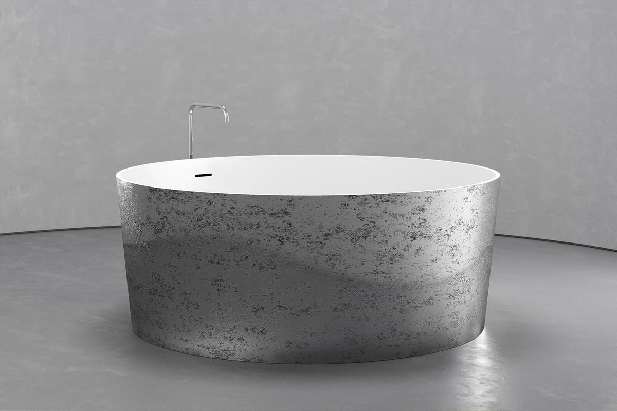 Round Japanese Soaking Tub – Freestanding Concrete