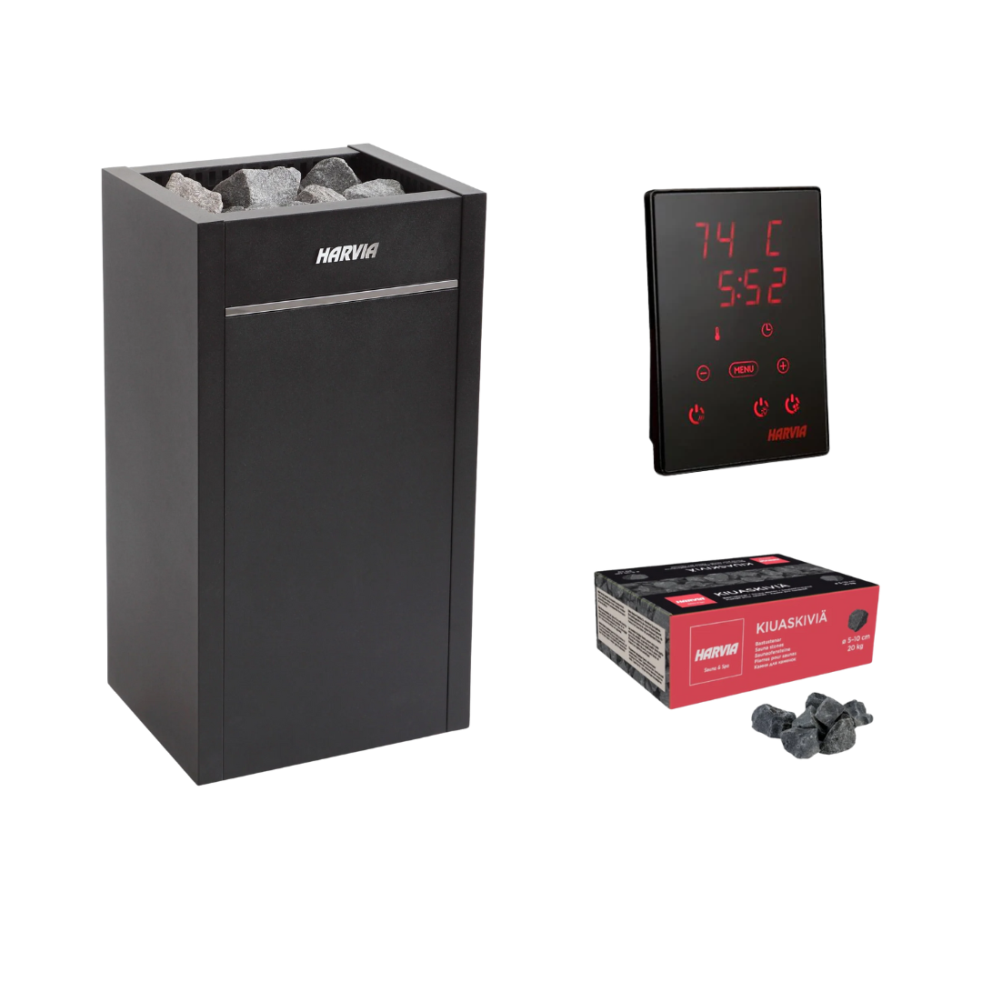 Harvia Virta Sauna Heater Stainless Steel with Rocks and WiFi Control