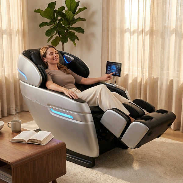Massage Chair Designed for Daily Recovery, AI-Powered Technology, Touchscreen Controls, Premium Leather