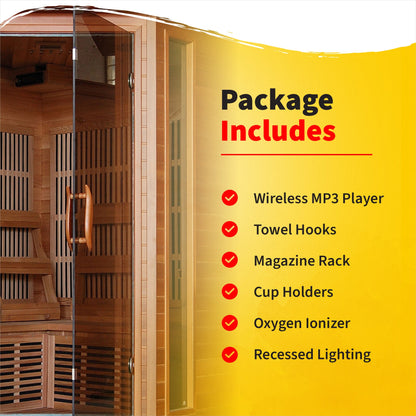 Hudson Bay 3-Person Cedar Corner Sauna