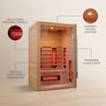 Infrared Sauna Cabin Built for Premium Home Wellness, FSC-Certified Wood, Multi-Zone Heating, Digital Control