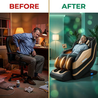 LuminaNova Halo-X Massage Chair — Before & After
