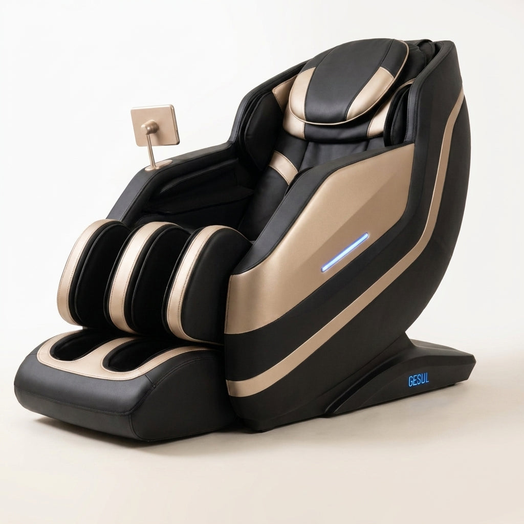 Massage Chair Engineered for Full-Body Therapy, SL-Track 4D Rollers, Dual-Zone Heat, Air Compression System — Studio Shot