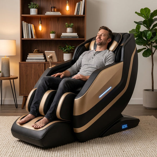 Massage Chair Engineered for Full-Body Therapy, SL-Track 4D Rollers, Dual-Zone Heat, Air Compression System