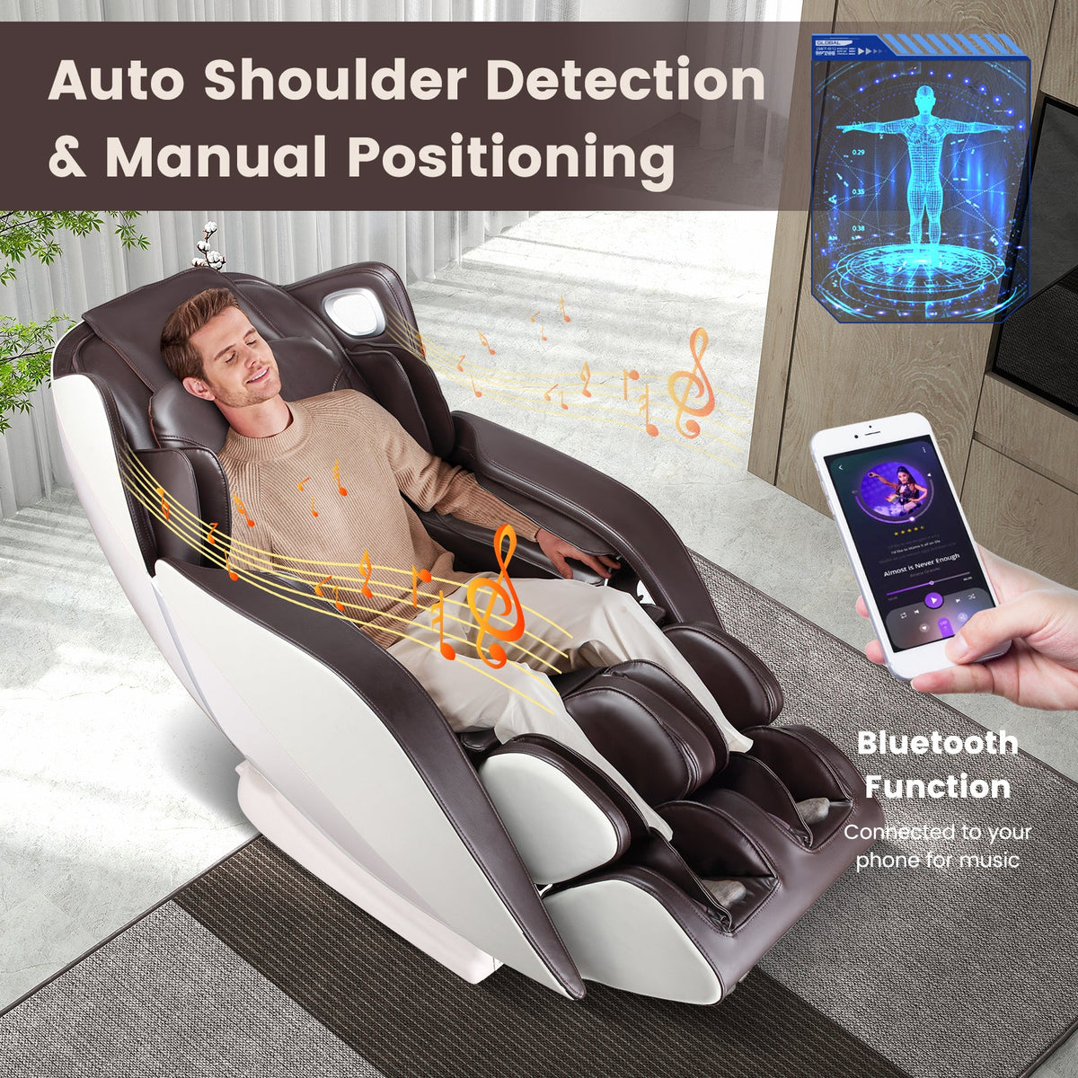 Provox 27-Comfort Full Body Massage Chair with SL Track Airbags Heating