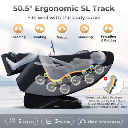 Relaxation 29-Full Body Massage Chair with Waist Heating & Airbag Massage