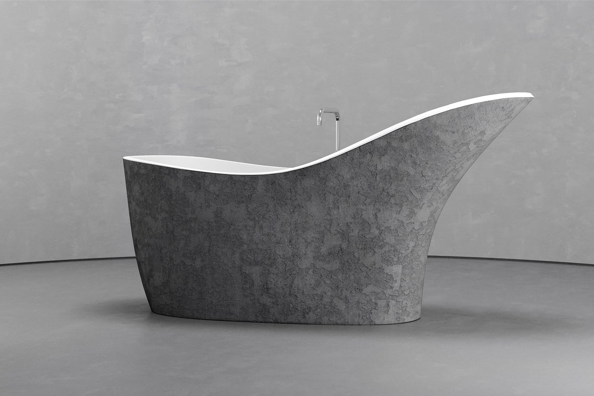 Slipper Freestanding Concrete Bathtub – Bespoke Collection