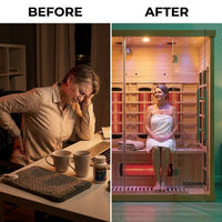 Solvana RadiantCore Infrared Sauna Cabin — Before & After