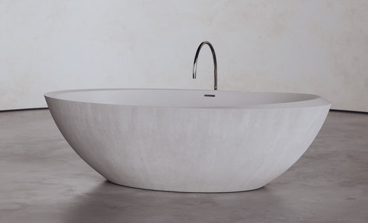Oval Freestanding Concrete Bathtub – Studio Collection