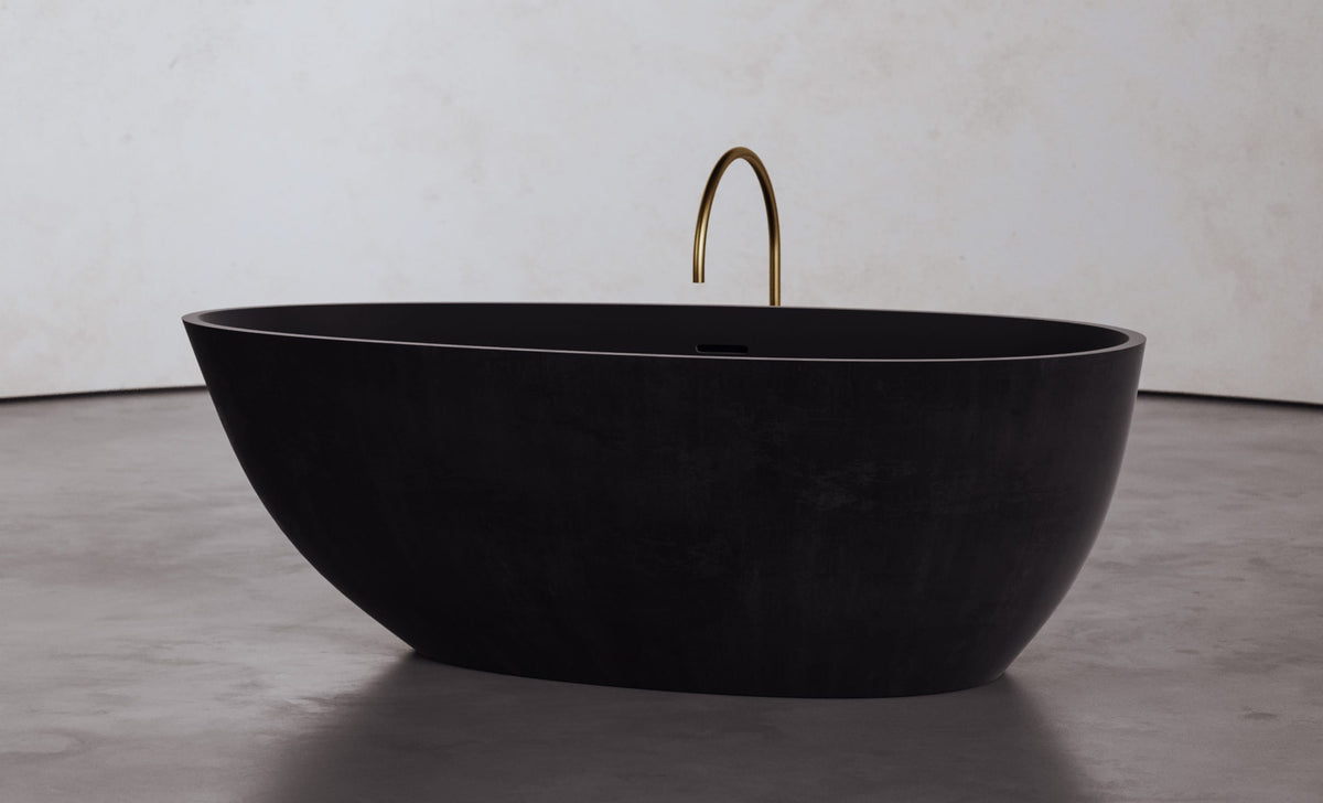 Egg-Shaped Freestanding Concrete Bathtub – Studio Collection