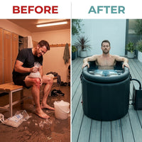 Wapeon HydroCore Elite Portable Cold Plunge — Before & After