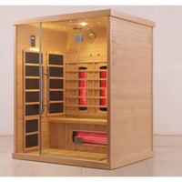 Infrared Sauna Cabin Built to Deliver Therapeutic Heat, Nordic Spruce Wood, Multi-Panel Heating, Tempered Glass