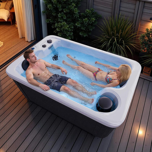 Premium 2-Person Outdoor Hot Tub W/ 15 Stainless Steel Jets (SAK92015)